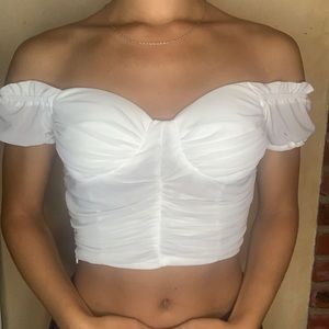 A beautiful ruffled crop top